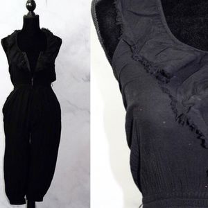 Black Cotton Jumpsuit
